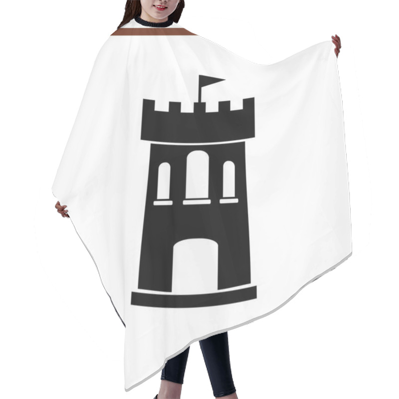 Personality  Castle Icon  Illustration  Hair Cutting Cape