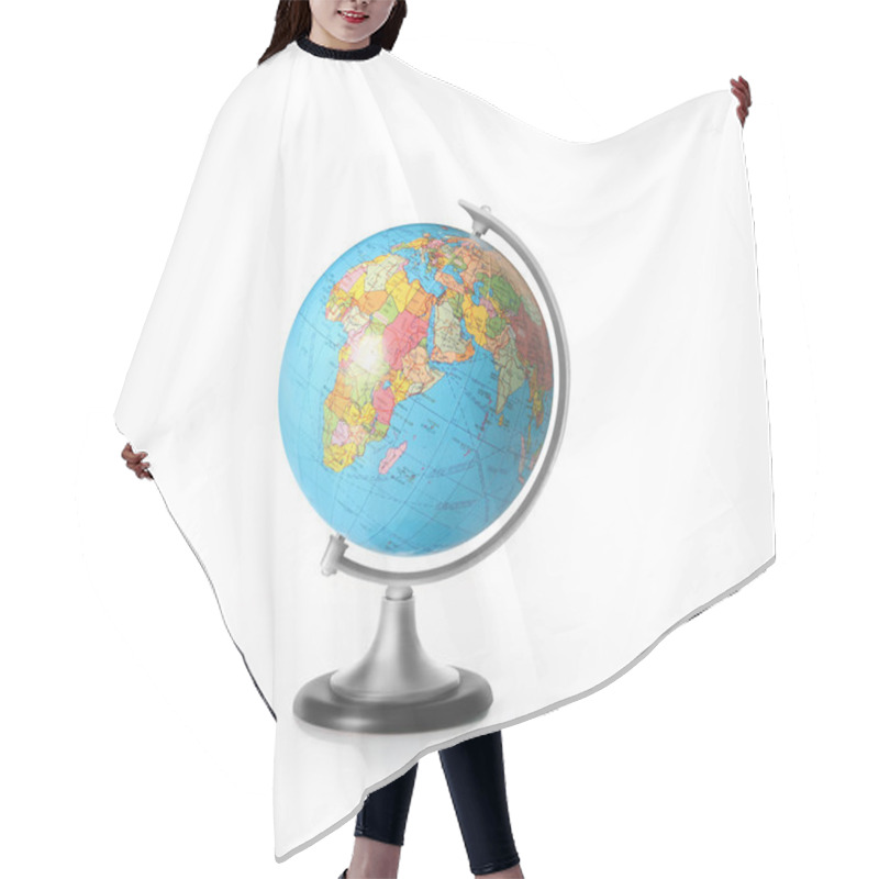 Personality  Globe On Stand Isolated Hair Cutting Cape