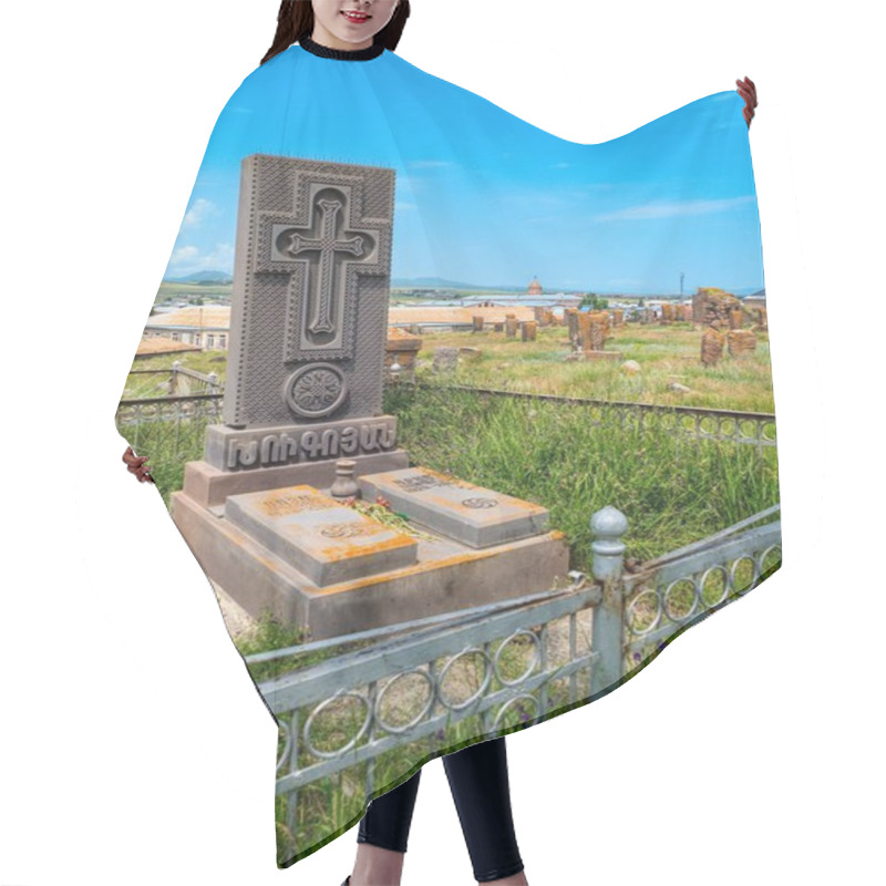 Personality  Khachkar Traditional Grave Stone In Armenia History Hair Cutting Cape