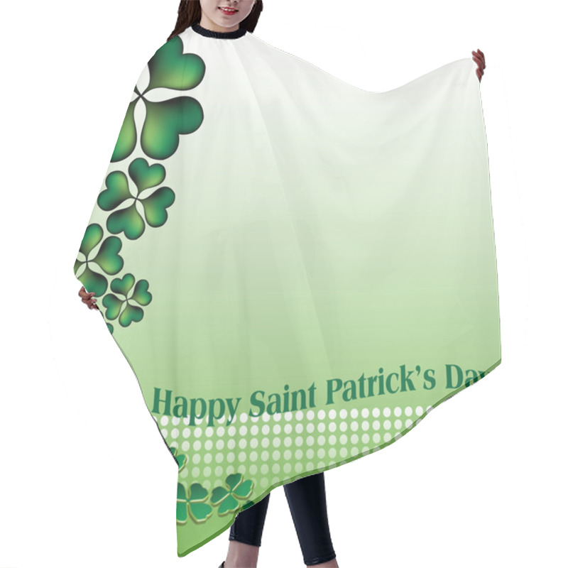 Personality  Golden Pot And Four Leaf Clovers Hair Cutting Cape