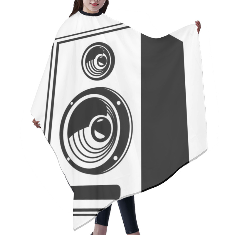 Personality  Speaker Icon Hair Cutting Cape