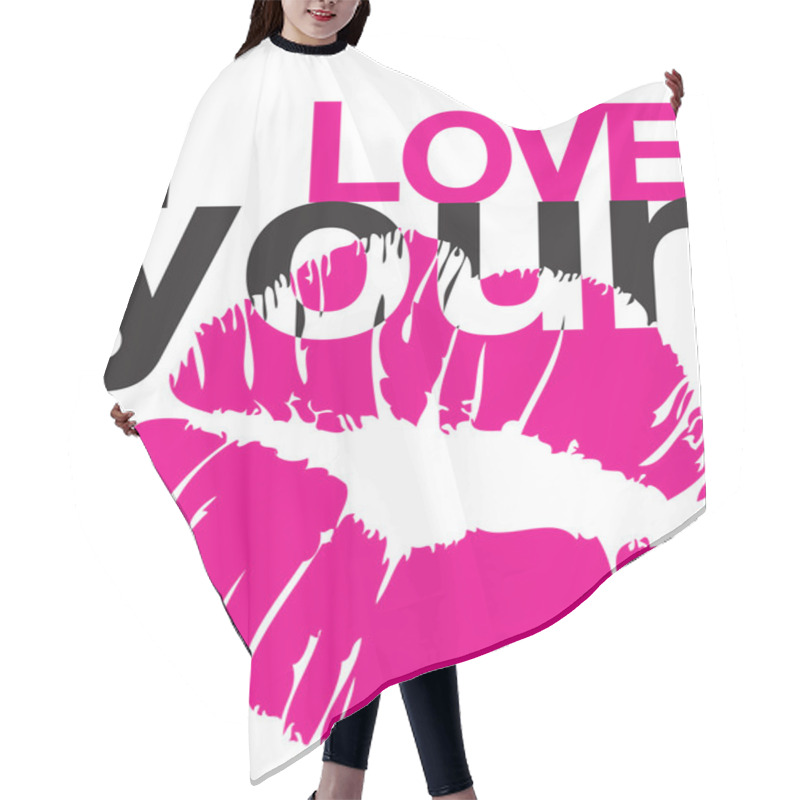 Personality  I Love Your Kisses Hair Cutting Cape