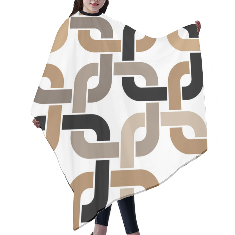 Personality  Brown Twisted Rings Seamless Pattern Hair Cutting Cape