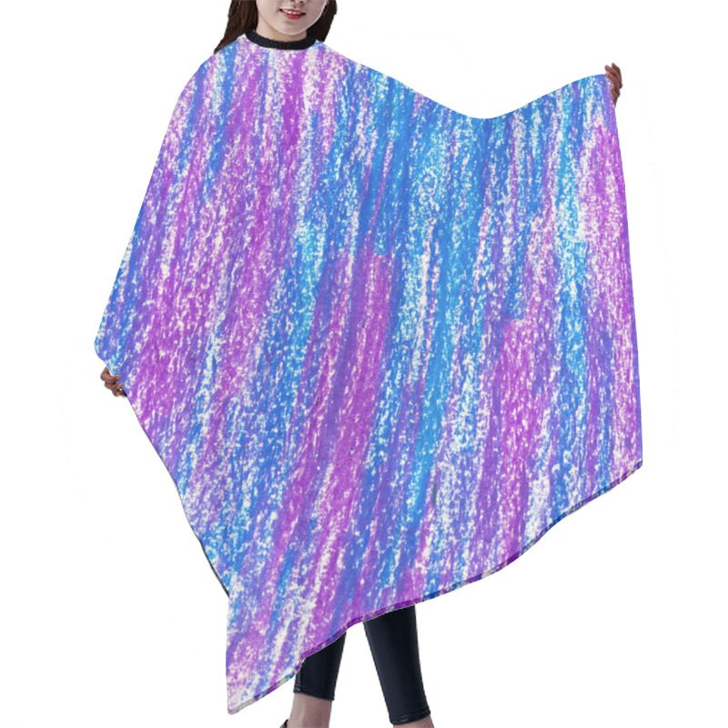 Personality  Blue And Purple Painted Texture Hair Cutting Cape