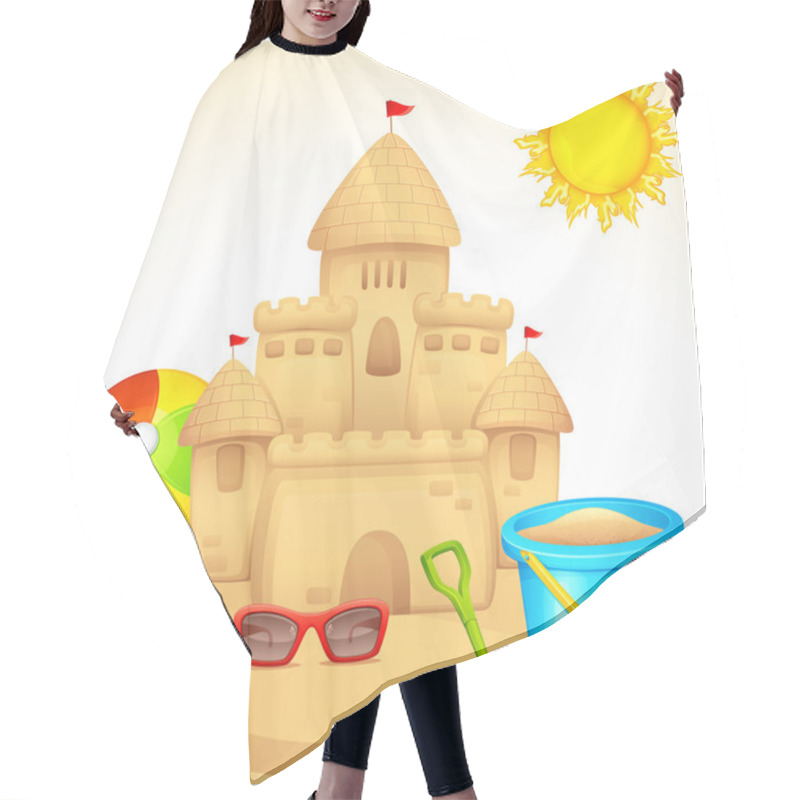 Personality  Sand Castle With Sandpit Kit Hair Cutting Cape