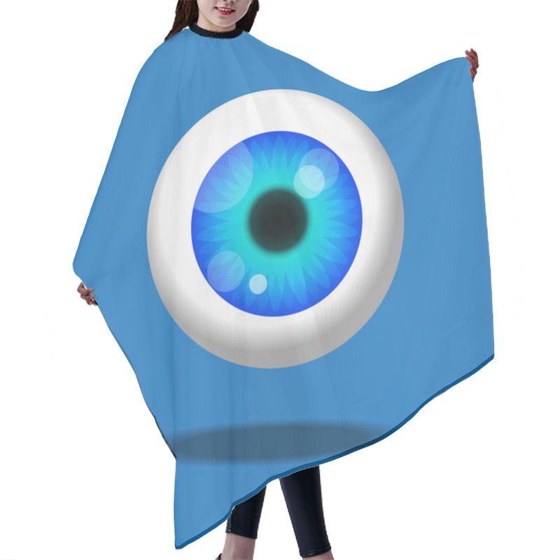 Personality  Eye Icon Vector Illustration. Hair Cutting Cape