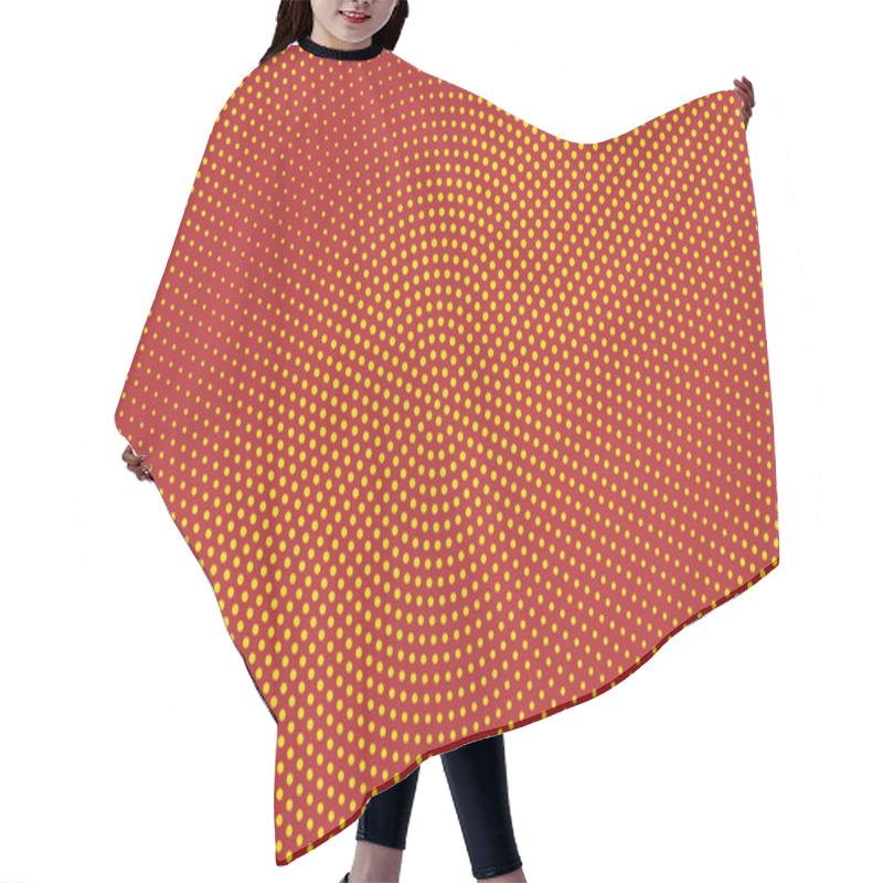 Personality  Red Halftone Circle Background Hair Cutting Cape