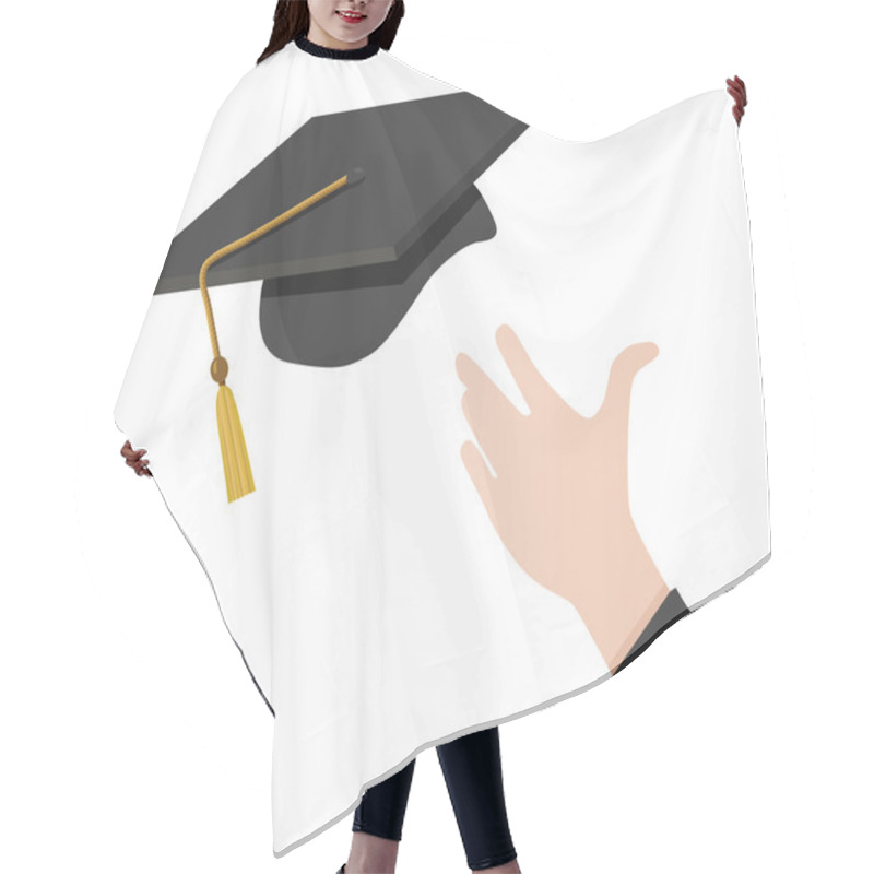 Personality  Hand Tossing A Mortarboard Hair Cutting Cape