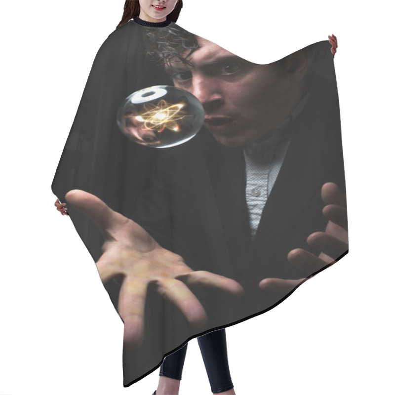 Personality  Crystal Ball Atom Hair Cutting Cape