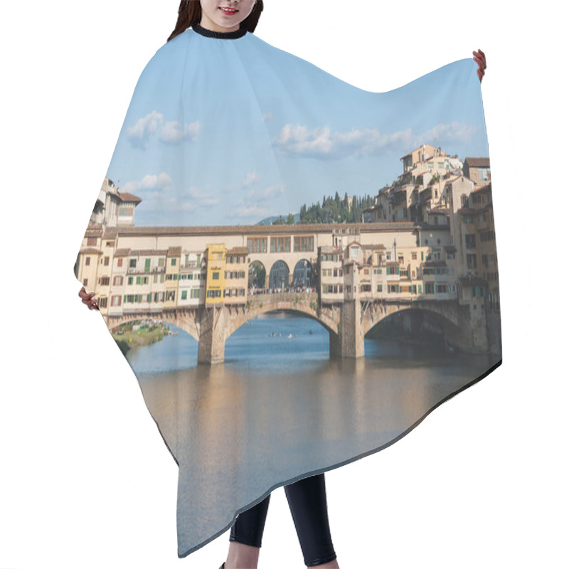 Personality  The Ponte Vecchio Old Bridge Over River Arno - Florence, Tuscany, Italy Hair Cutting Cape