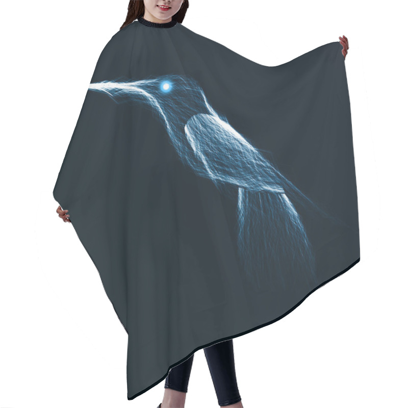 Personality  Neon Abstract  Hummingbird Hair Cutting Cape