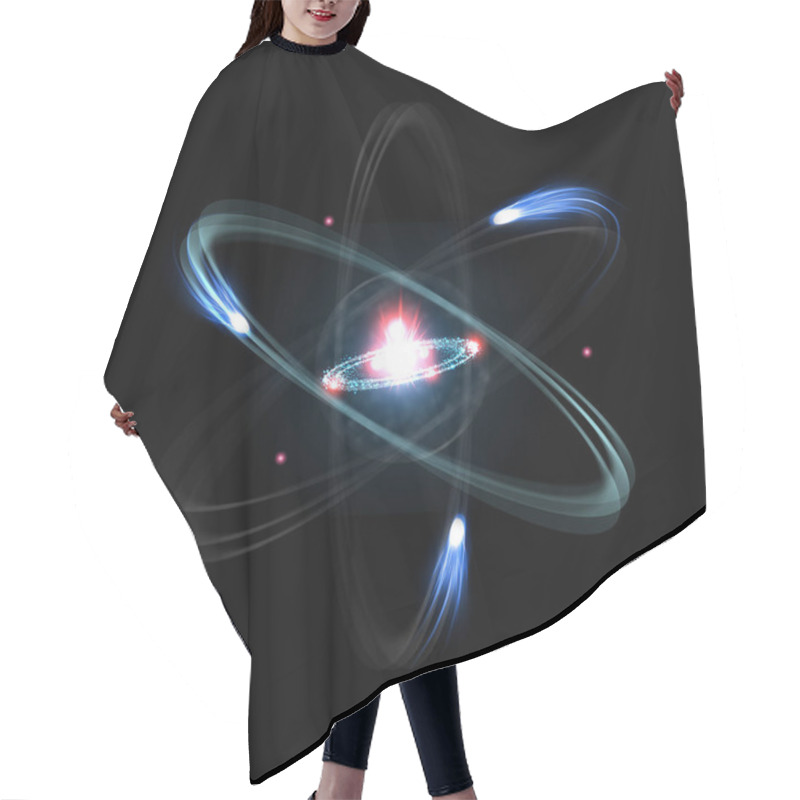 Personality  Atomic Particle 3D Illustration Hair Cutting Cape