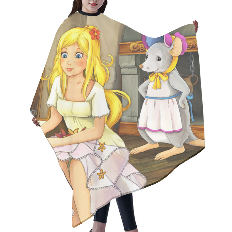 Personality  Cartoon Fairy Tale Scene Hair Cutting Cape