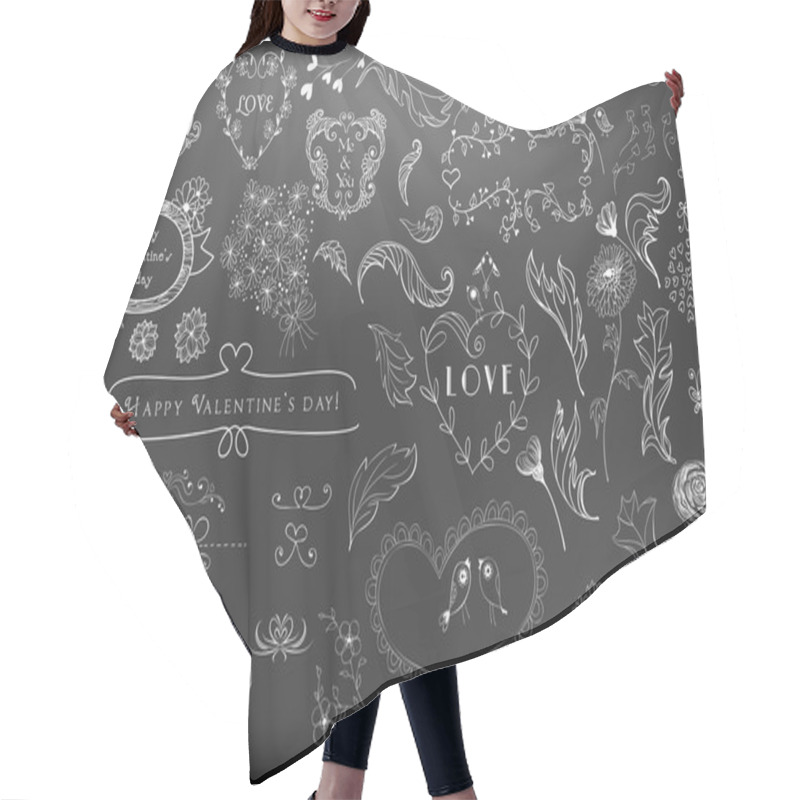 Personality  Valntines Day Design Elements Hair Cutting Cape