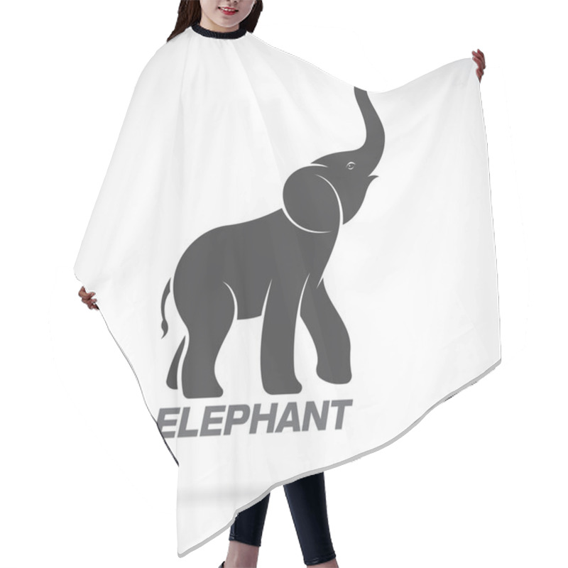 Personality  Vector Of An Elephant Design On A White Background. Elephant Log Hair Cutting Cape