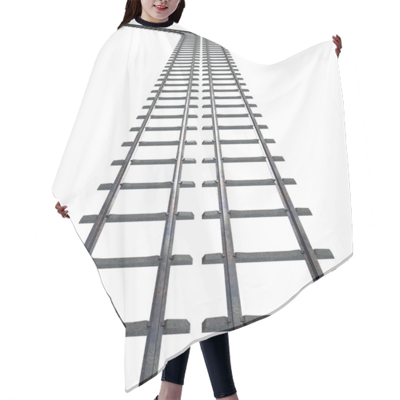 Personality  Train Tracks Isolated Hair Cutting Cape