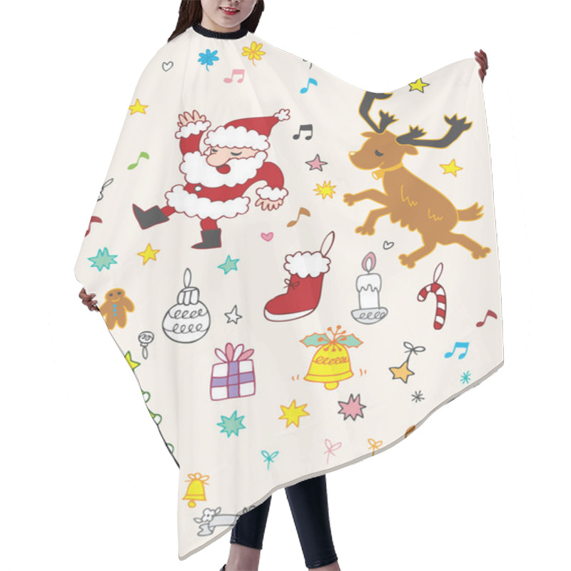 Personality  Christmas Icon Hair Cutting Cape