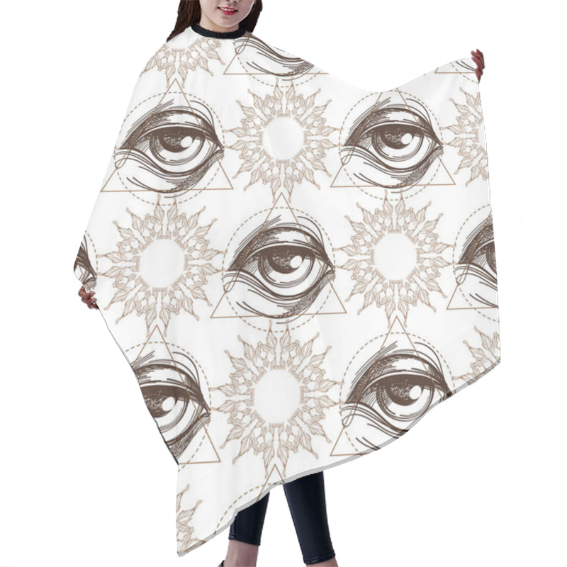 Personality  Pattern Of Magical Eyes  Hair Cutting Cape