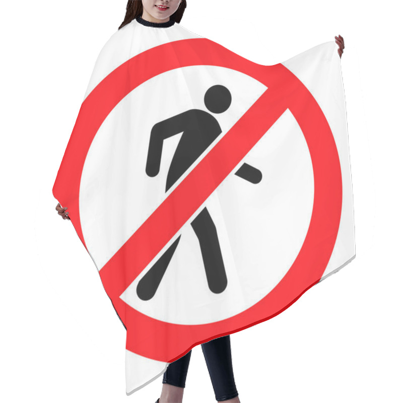 Personality  No Pedestrian Walking - Vector Icon Illustration Hair Cutting Cape