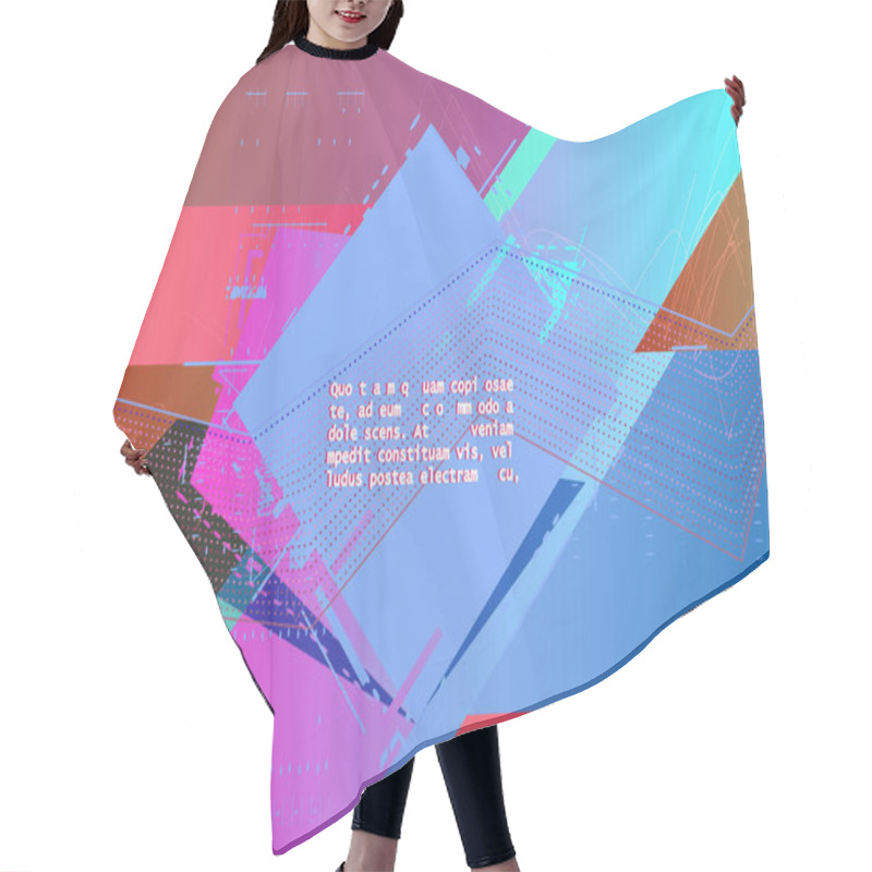 Personality  Vector, Abstract Geometric Background  Hair Cutting Cape