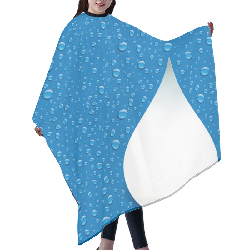 Personality  Water Drops On Blue Background With Place For Text Hair Cutting Cape