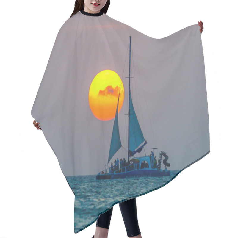 Personality  Catamaran At Sunset Hair Cutting Cape