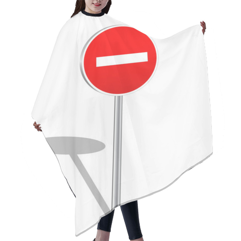 Personality  3D Do Not Enter Sign Hair Cutting Cape