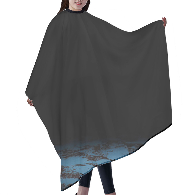 Personality  Dark Blue Grungy Background On Black Hair Cutting Cape