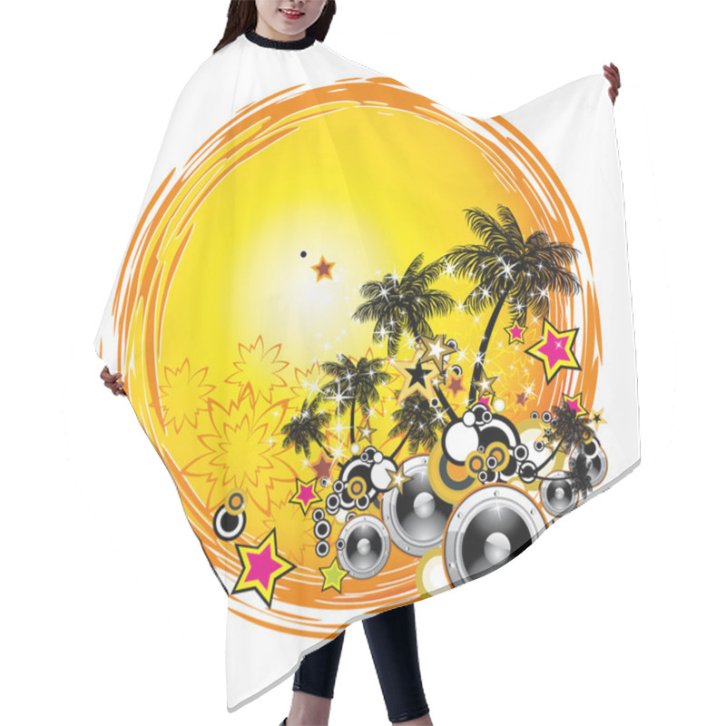 Personality  Music Event Discoteque Flyer Hair Cutting Cape