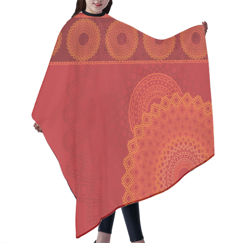 Personality  Henna Mandala Background Hair Cutting Cape