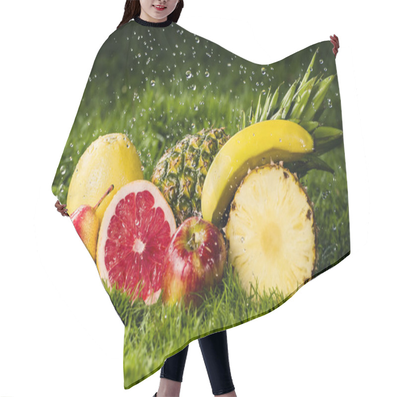 Personality  Fresh Fruits In The Rain. Hair Cutting Cape