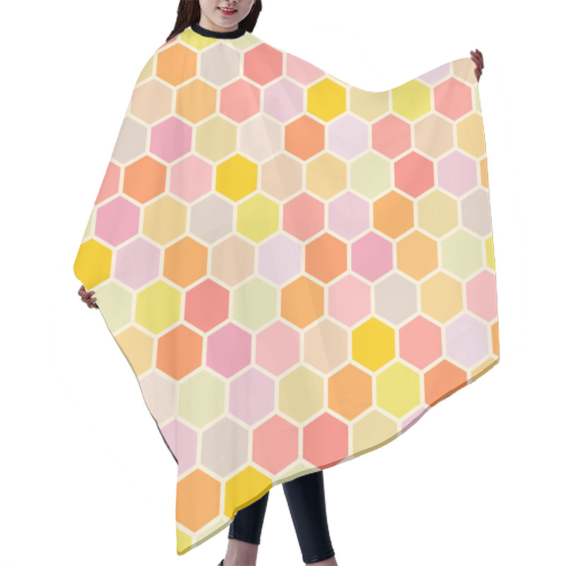 Personality  Seamless Hexagon Pattern Hair Cutting Cape