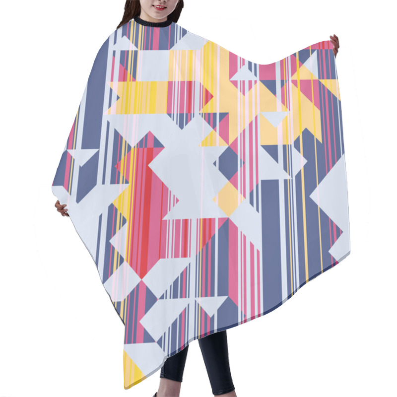 Personality  Triangles Retro Abstract Background Hair Cutting Cape