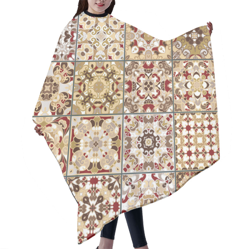 Personality  Collection Of Ceramic Tiles Hair Cutting Cape