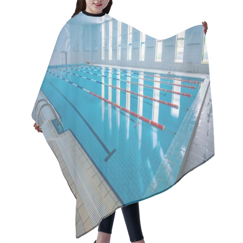 Personality  Swimming Pool With Race Tracks Or Lanes Hair Cutting Cape