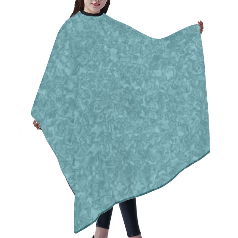 Personality  Teal Swirl Lines Abstract Geometric Seamless Textured Pattern Ba Hair Cutting Cape