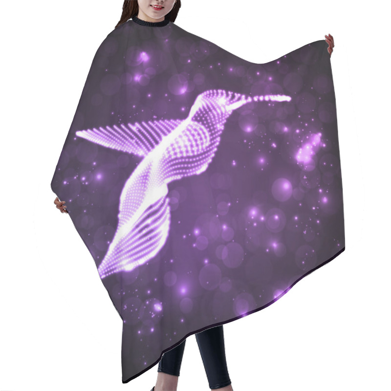 Personality  Neon Abstract Hummingbird Hair Cutting Cape