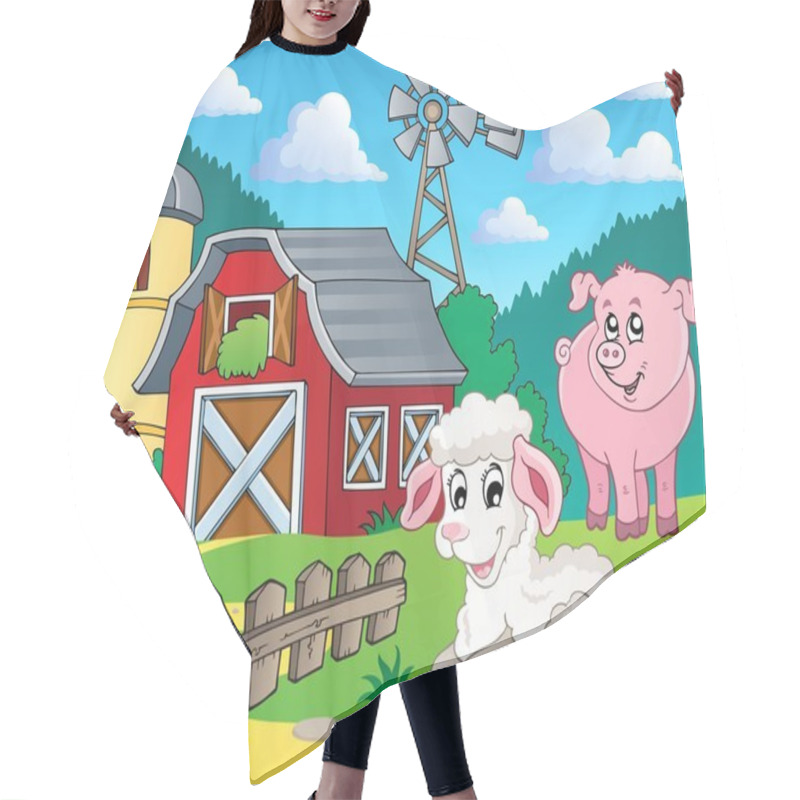 Personality  Farm Theme Image 5 Hair Cutting Cape