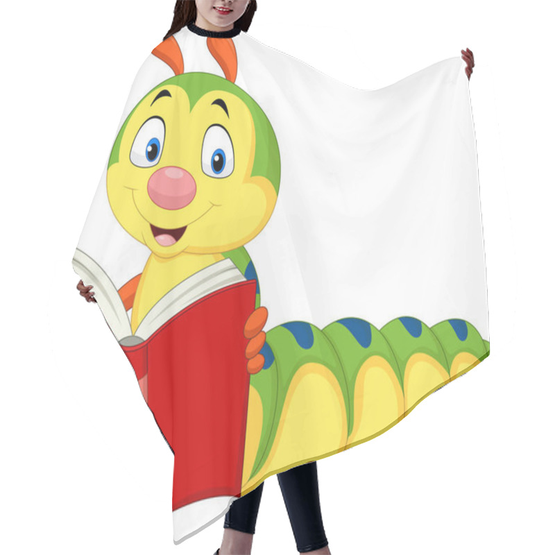 Personality  Cartoon Caterpillar Reading Book Hair Cutting Cape