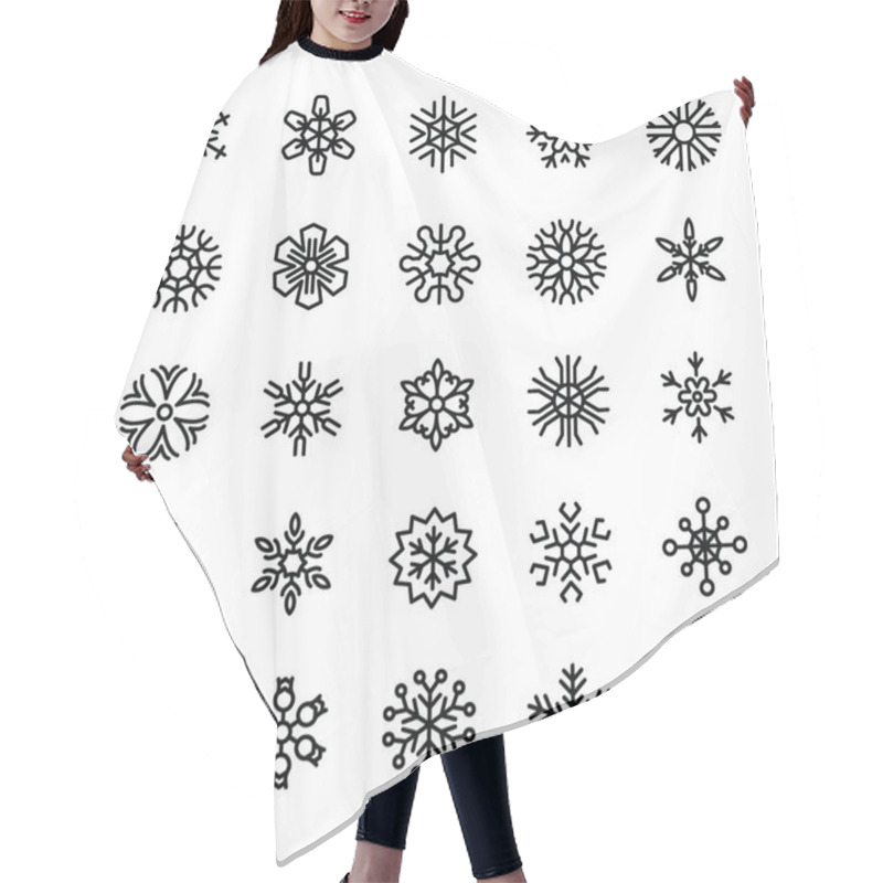 Personality  Set Of Geometric Snowflakes Hair Cutting Cape