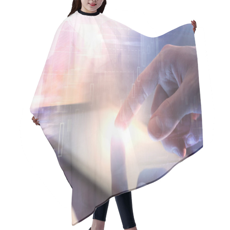 Personality  Technology And Stock Concept Hair Cutting Cape