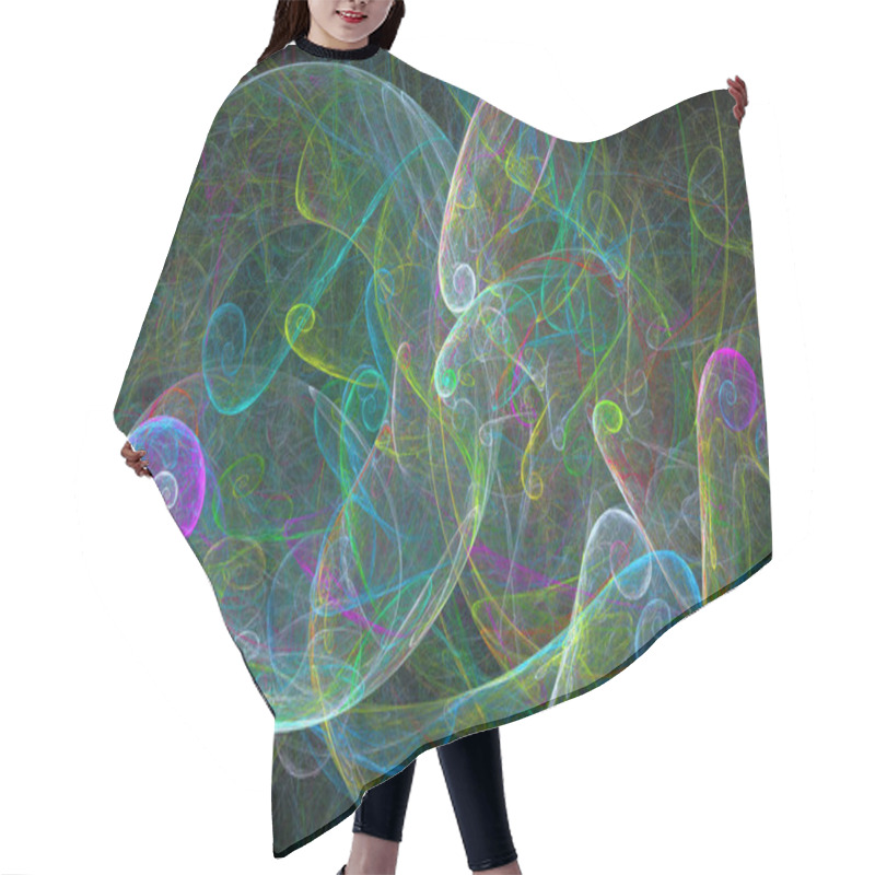 Personality  Abstract Fractal Background Hair Cutting Cape