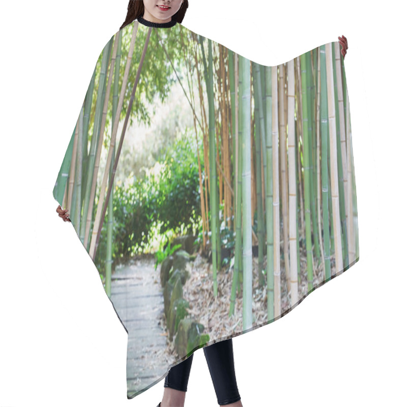 Personality  Green Bamboo Forest Hair Cutting Cape