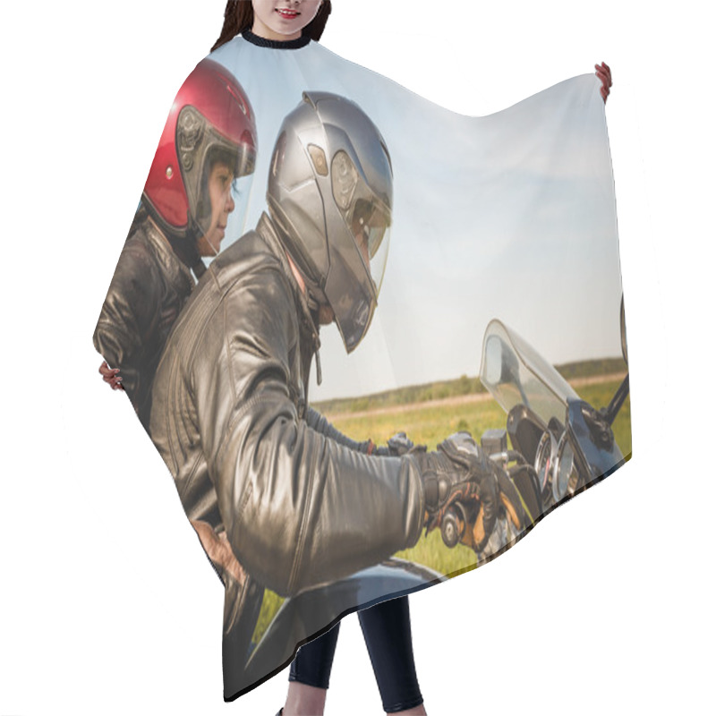 Personality  Bikers On The Road Hair Cutting Cape