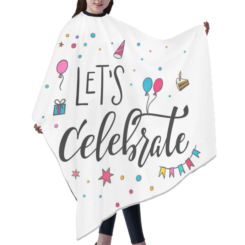 Personality  Happy Birthday Party Lettering Typography Hair Cutting Cape