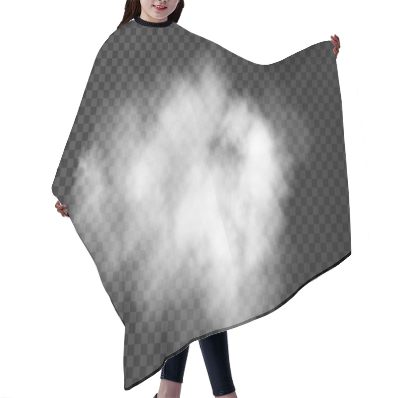 Personality  White  Transparent Smoke Cloud. Hair Cutting Cape