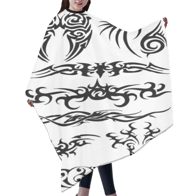 Personality  Tattoo Silhouette Collection Hair Cutting Cape