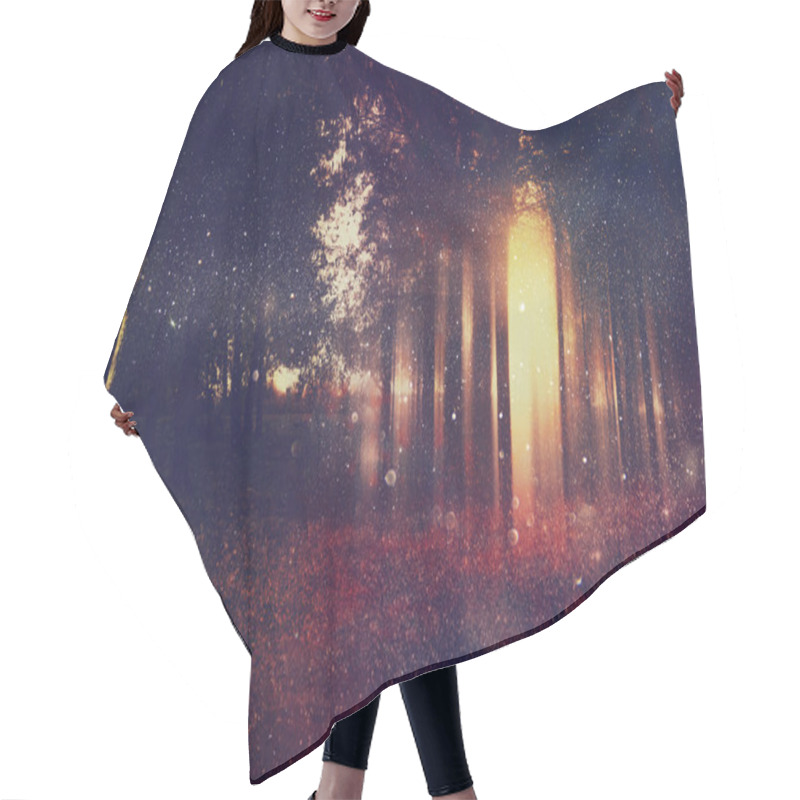 Personality  Abstract And Mysterious Background Of Blurred Forest Hair Cutting Cape