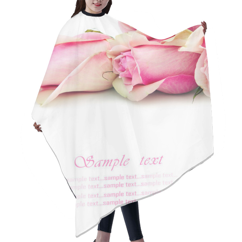 Personality  Pink Rose Hair Cutting Cape