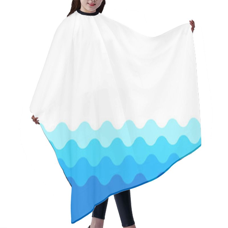 Personality  Water Wavy Shape, Landscape Water Ripple For Background, Water Surface, Ocean Graphic Pattern Hair Cutting Cape